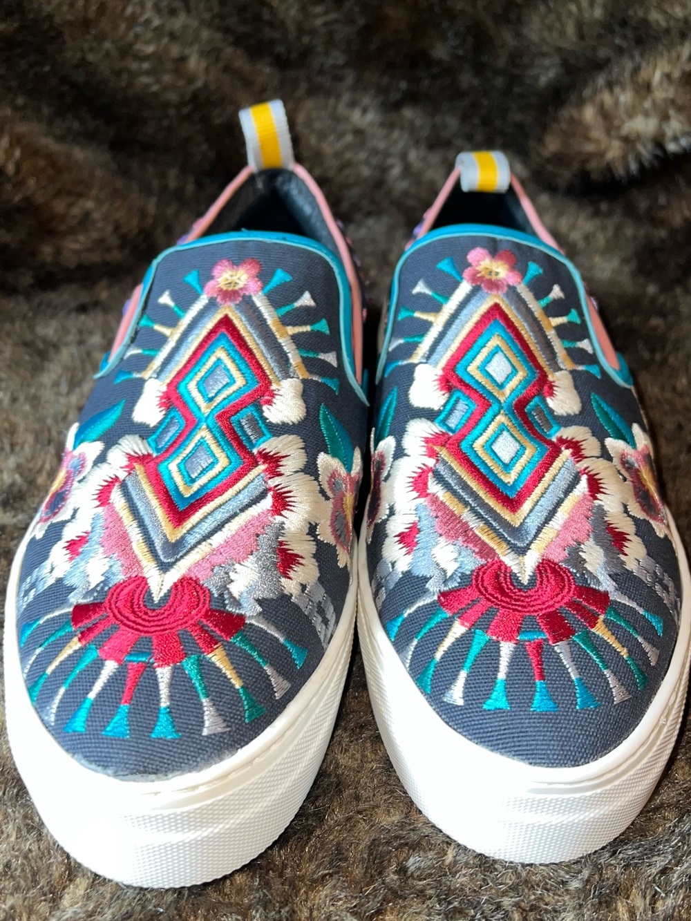 The Johnny Was Hutton Embroidered Slip-on Sneakers Shoes